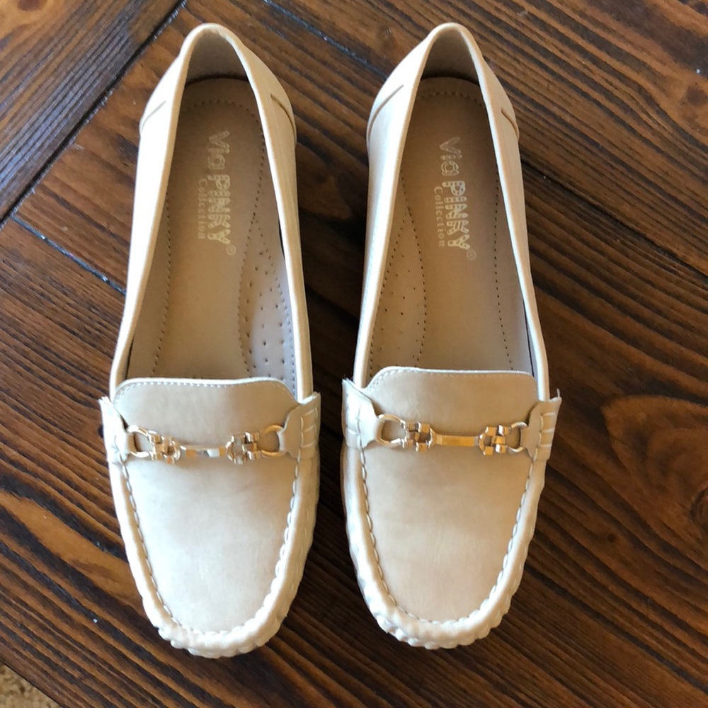 Cream loafers